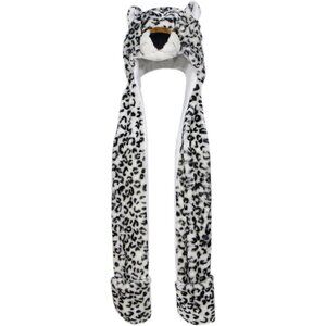 Kids White Leopard Animal Hat e Fits All Adults /Soft Warm Beanie Hat Imported